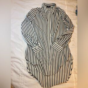 Express Black and White Striped Tunic